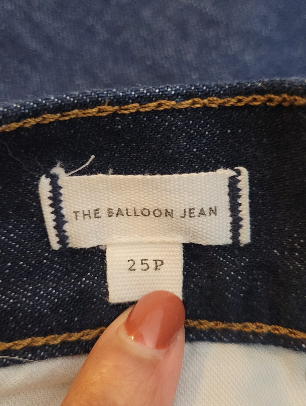 Madewell Womens The Ballon Denim Jeans Size 25P Blue Barrel Leg Mid Rise Boho - Picture 8 of 9